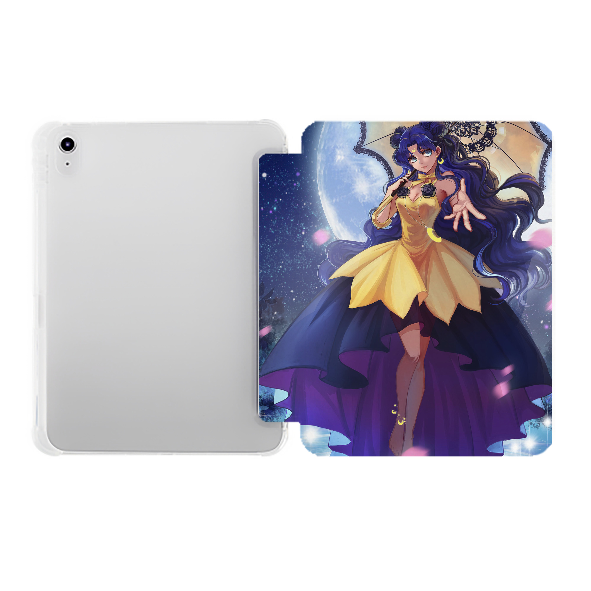 （画像用） 美少女戦士セーラームーン Sailor Moon IPad ケース ペン収納付き 三つ折りスタンド PUレザー×シリコン 対応機種9.5/10.5/10.9インチ